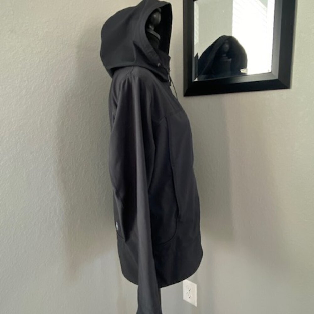 MARMOT Black Full Zip Hooded SoftShell Windbreaker Jacket Coat Large - Picture 6 of 12
